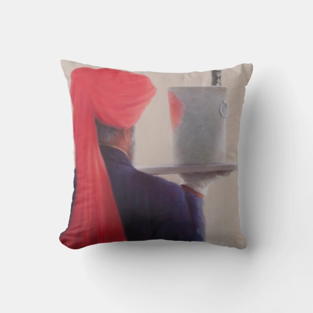 Wine Waiter Jaipur 2012 Throw Pillow (Front)