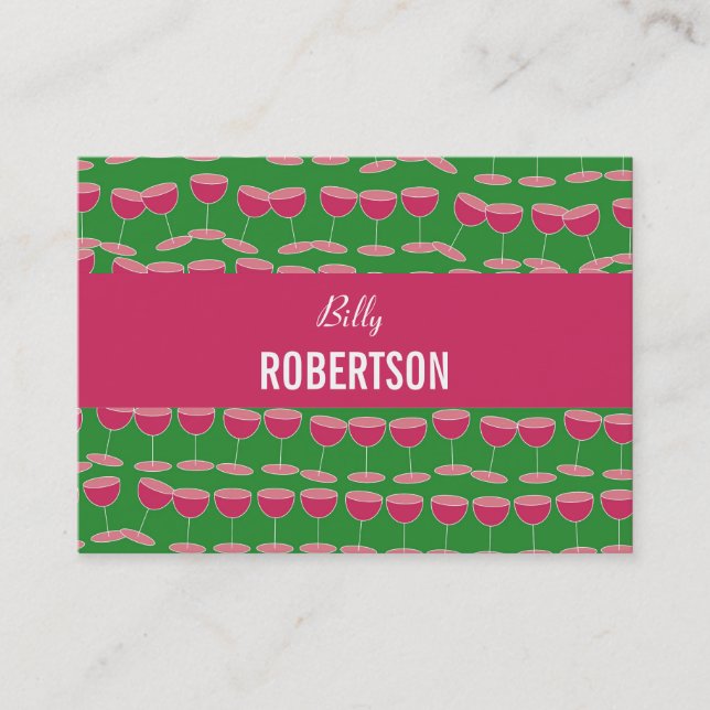Wine Wallpaper Business Card (Front)