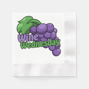 Wine wednesday wine drinkers napkin