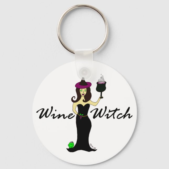 Wine Witch Keychain (Front)
