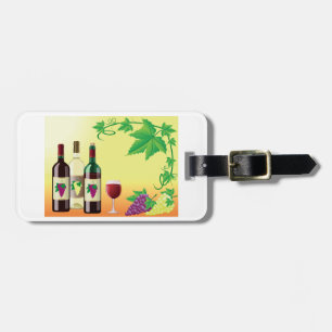 Wine With Grapes Luggage Tags