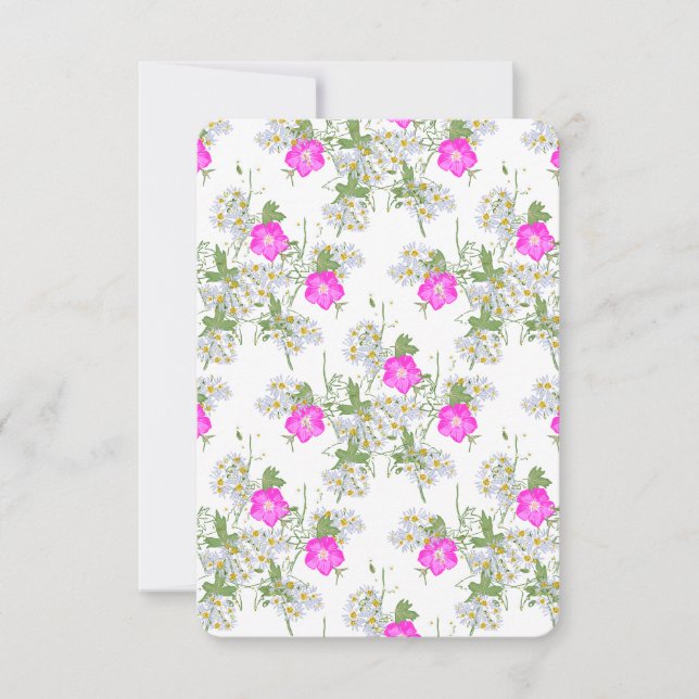 Winecups and Asters - Peak Summer - Thank You Card (Front)