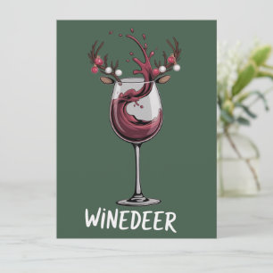 Winedeer Funny Couples Christmas Matching Holiday Card