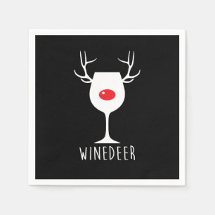 Winedeer Funny X-mas Wine Bottle Napkin