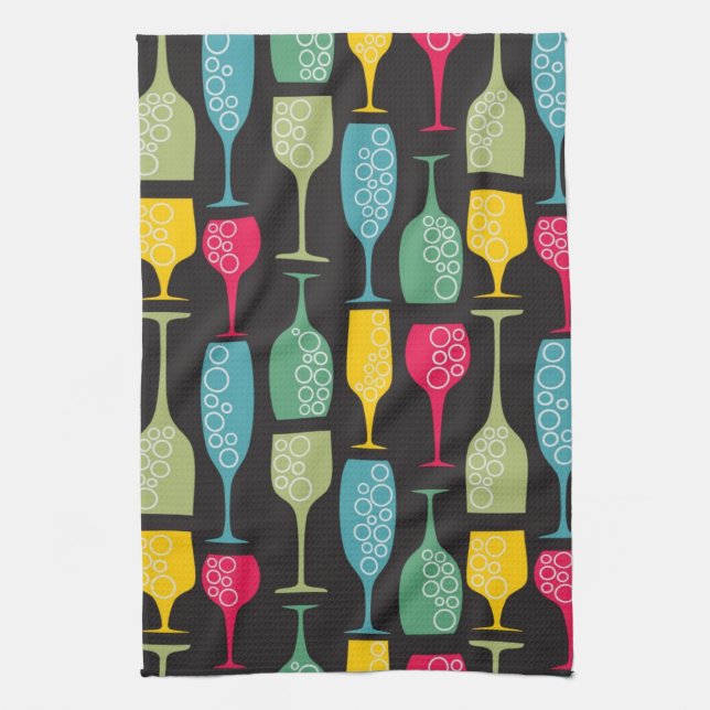 Wineglass Kitchen Towel (Vertical)