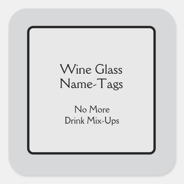 WineGlass Name Tags (Front)