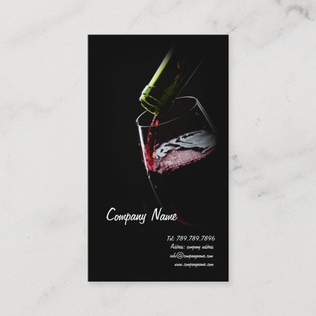 Winemaker Taster Winery Sommelier Red Grape Business Card (Front)