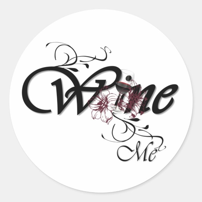 WineMe Classic Round Sticker (Front)
