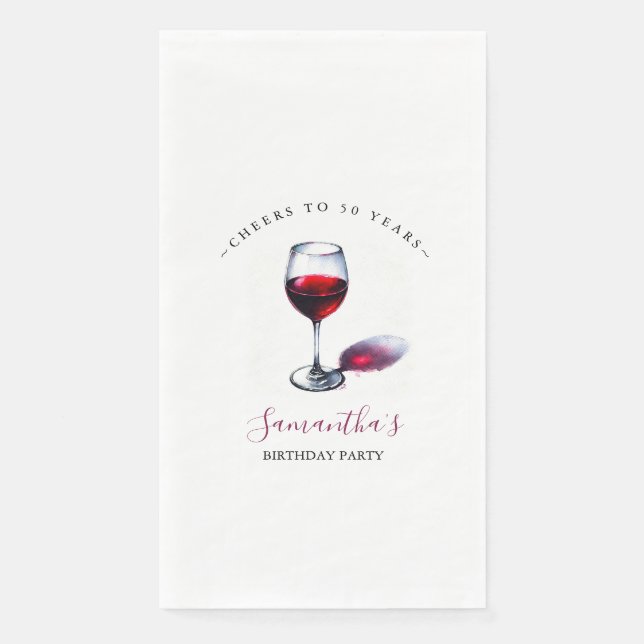 Winery Birthday Party Theme Paper Napkins (Front)