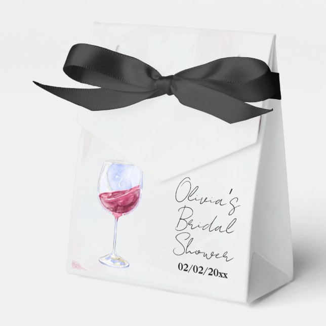 Winery bridal shower  favor box (Front Side)