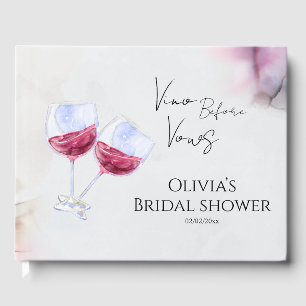 Winery bridal shower guest book