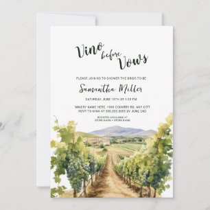 Winery Bridal Shower Invitation
