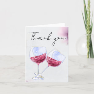 Winery bridal shower thank you card
