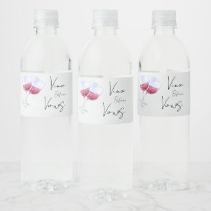 Winery bridal shower  water bottle label