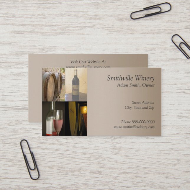 Winery Business Card (Front/Back In Situ)
