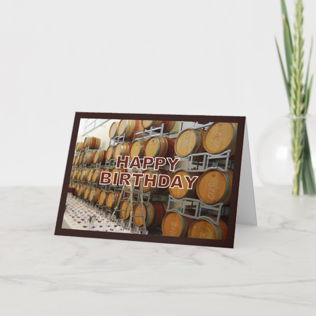 Winery Happy Birthday Card (Front)