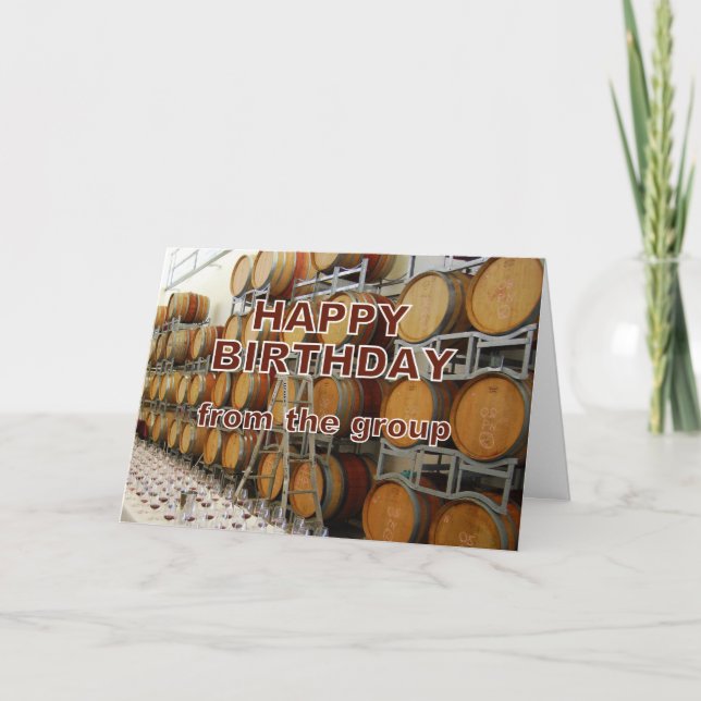 Winery Happy Birthday From Group Card (Front)