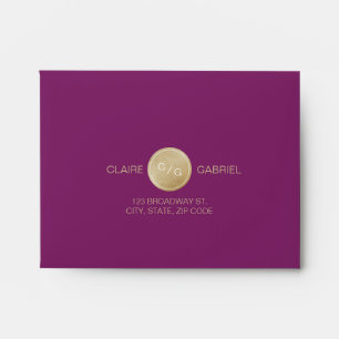 Winery minimalist modern wedding RSVP Envelope