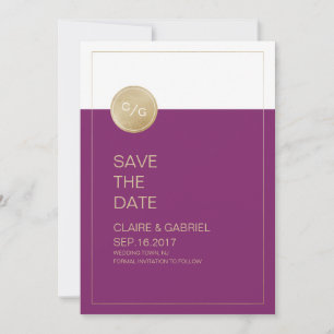 Winery minimalist modern wedding save the date