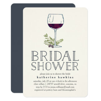 wine bridal shower invitations