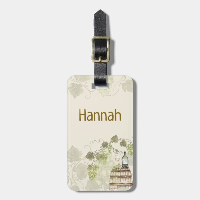 Winery Theme - Vineyard-Inspired  Luggage Tag (Front Vertical)