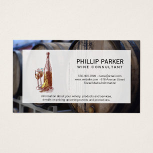 Winery Wine Barrel Wine Bottle and Glass