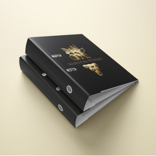 Winery Wine Business Gold Grapes Monogram Binder