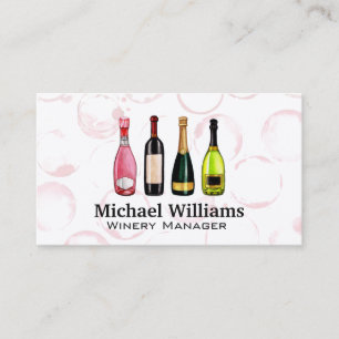 Wines and Champagne Wine Stains Business Card