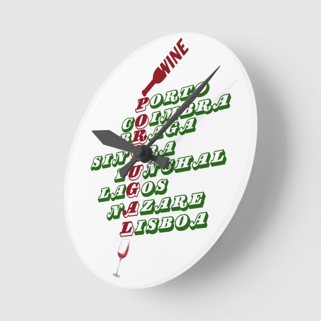 Wines of Portugal Portuguese Wine Wall Clocks (Angle)
