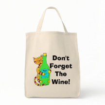Wineycat "n'oublient pas le vin !" Sac à