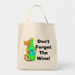 Wineycat "n'oublient pas le vin !" Sac à