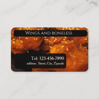 Wing and boneless , editable Business Card