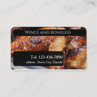 Wing and boneless , editable Business Card