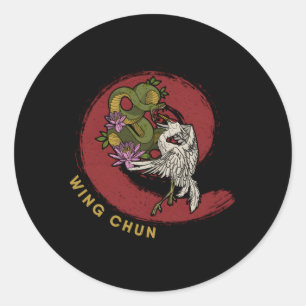Wing Chun Chinese Mial Mial Karate Classic Round Sticker