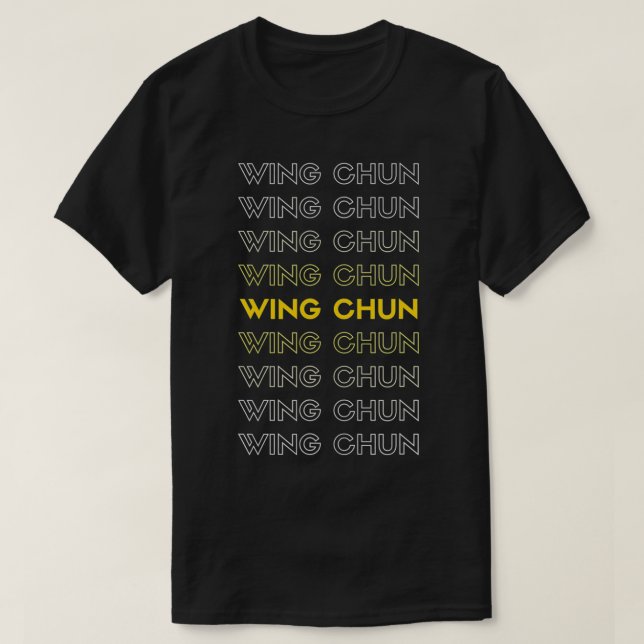 Wing Chun Kung Fu Apparel Fading Wing Chun Design  T-Shirt (Design Front)