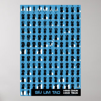 Wing Chun Siu Lim Tao Poster bleu