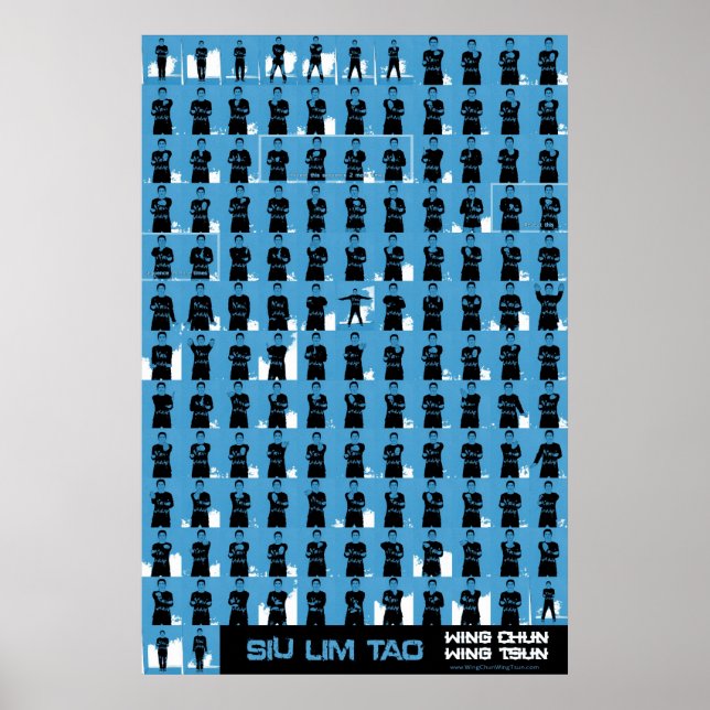 Wing Chun Siu Lim Tao Poster bleu (Devant)