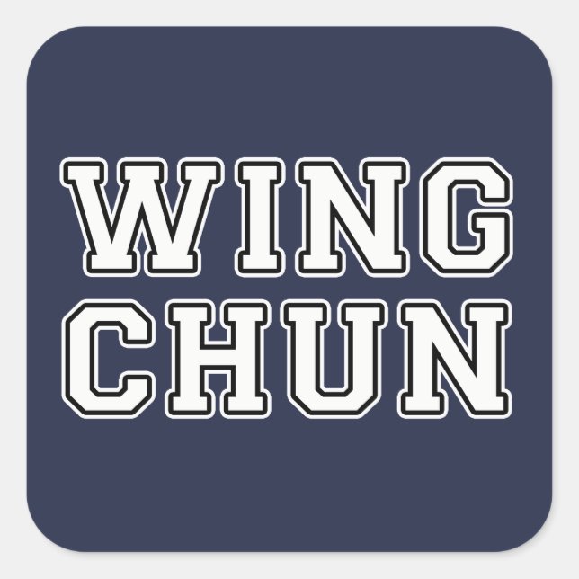 Wing Chun Square Sticker (Front)