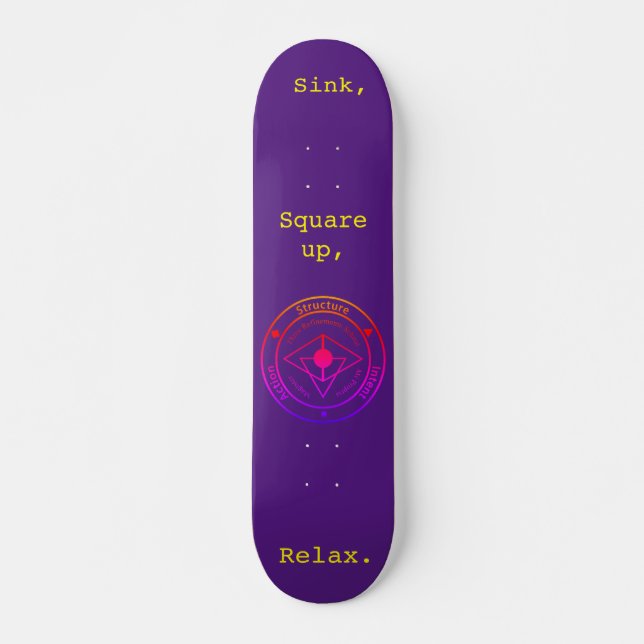 Wing Chun Training Deck (Purple) Skateboard (Front)