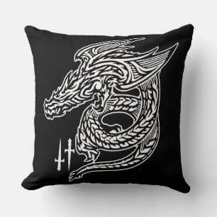 Wing Dragon Grade A Cotton Throw Pillow 20x20