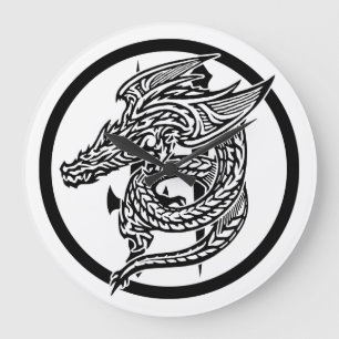 Wing Dragon Round (Large) Wall Clock