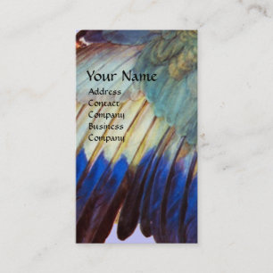 WING FEATHERS OF A ROLLER ,ANTIQUE PARCHMENT Pearl Business Card