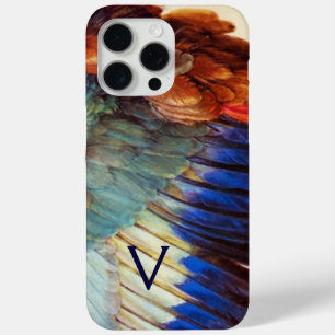 WING FEATHERS OF AN EUROPEAN ROLLER MONOGRAM iPhone 15 PRO MAX CASE