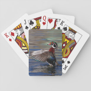 Wing Flapping Wood Duck Playing Cards
