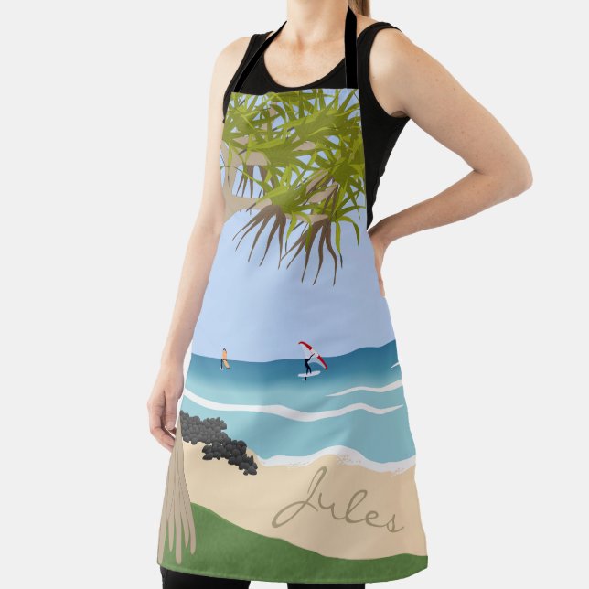Wing Foil Surfers Pandanus Tree at Beach add Name Apron (Insitu)