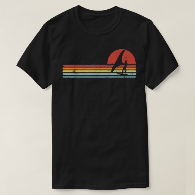 Wing Foiling Foil Surf Surfing Foiler, Retro Vinta T-Shirt (Design Front)
