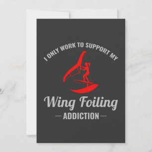 Wing Foiling Foil Surfing Surfer Surf Water Sports Card