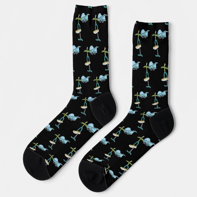 Wing Foiling Stickman Socks (Left)
