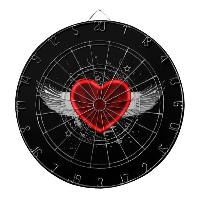 Wing Heart  Dartboard (Front)