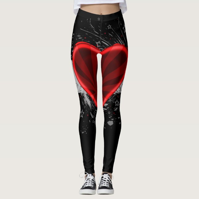 Wing Heart Leggings (Front)